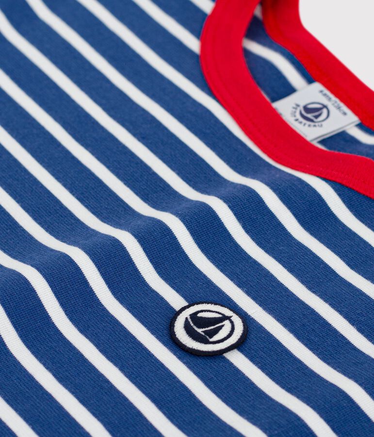 Petit Bateau | T-shirt streep blauw, wit, rood