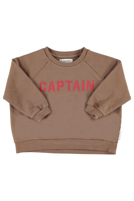 Piupiuchick | Sweater bruin met Captain-print