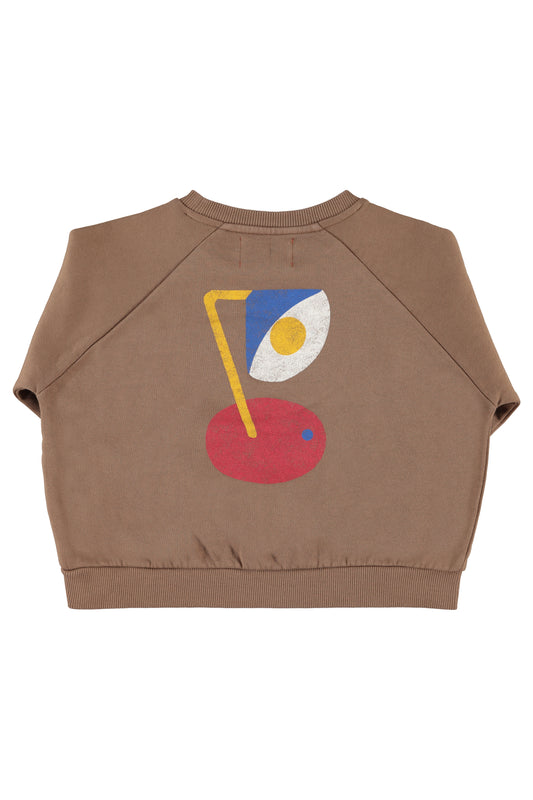 Piupiuchick | Sweater bruin met Captain-print