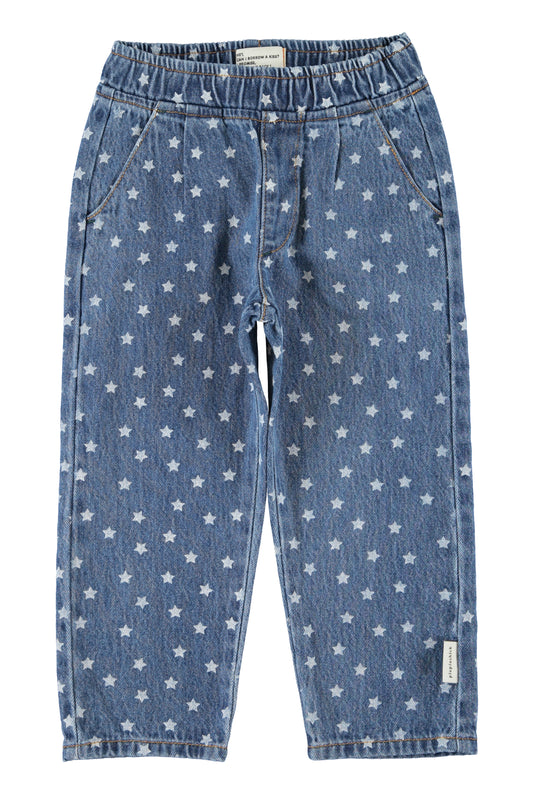 Piupiuchick | Denim broek washed navy met sterren