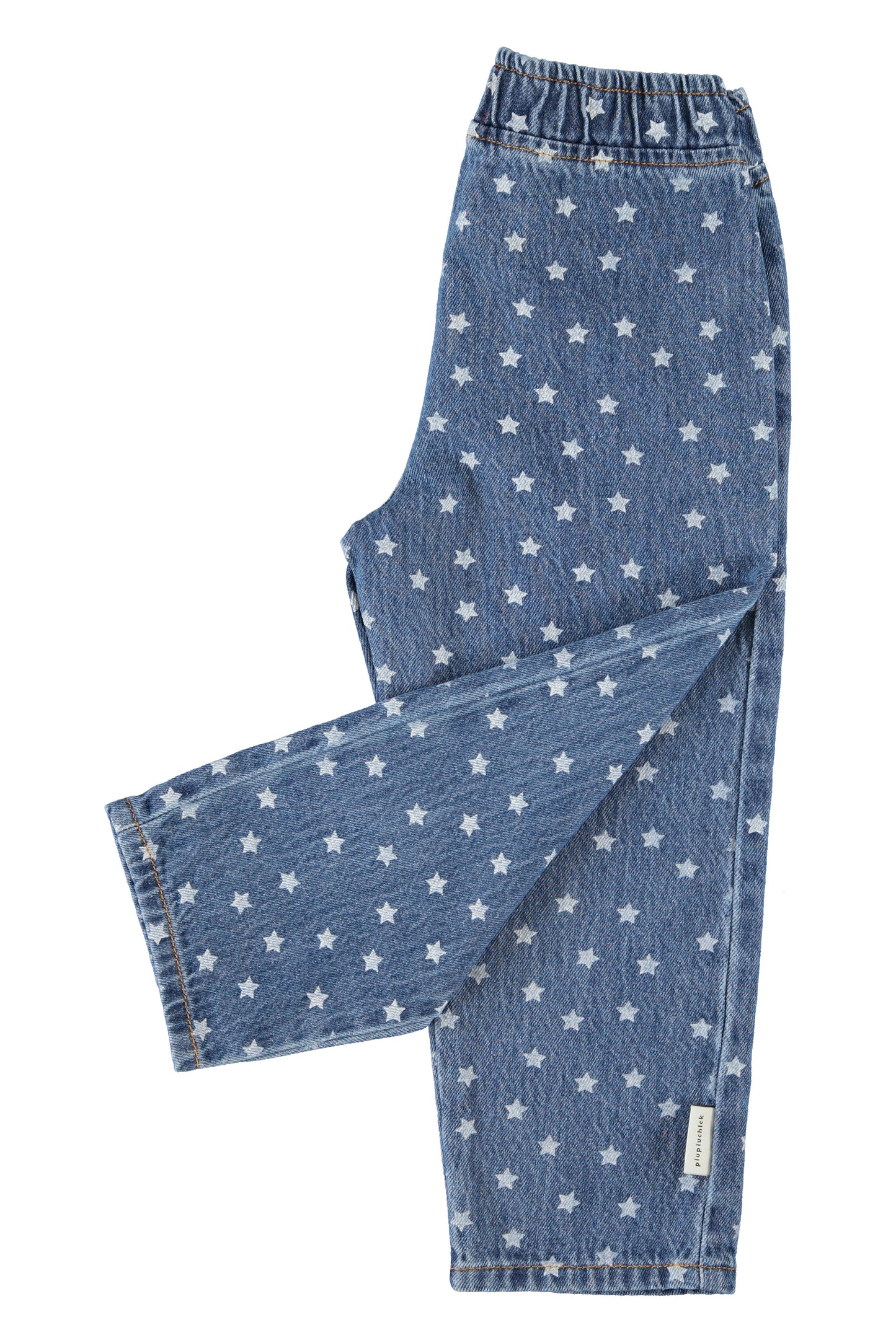 Piupiuchick | Denim broek washed navy met sterren