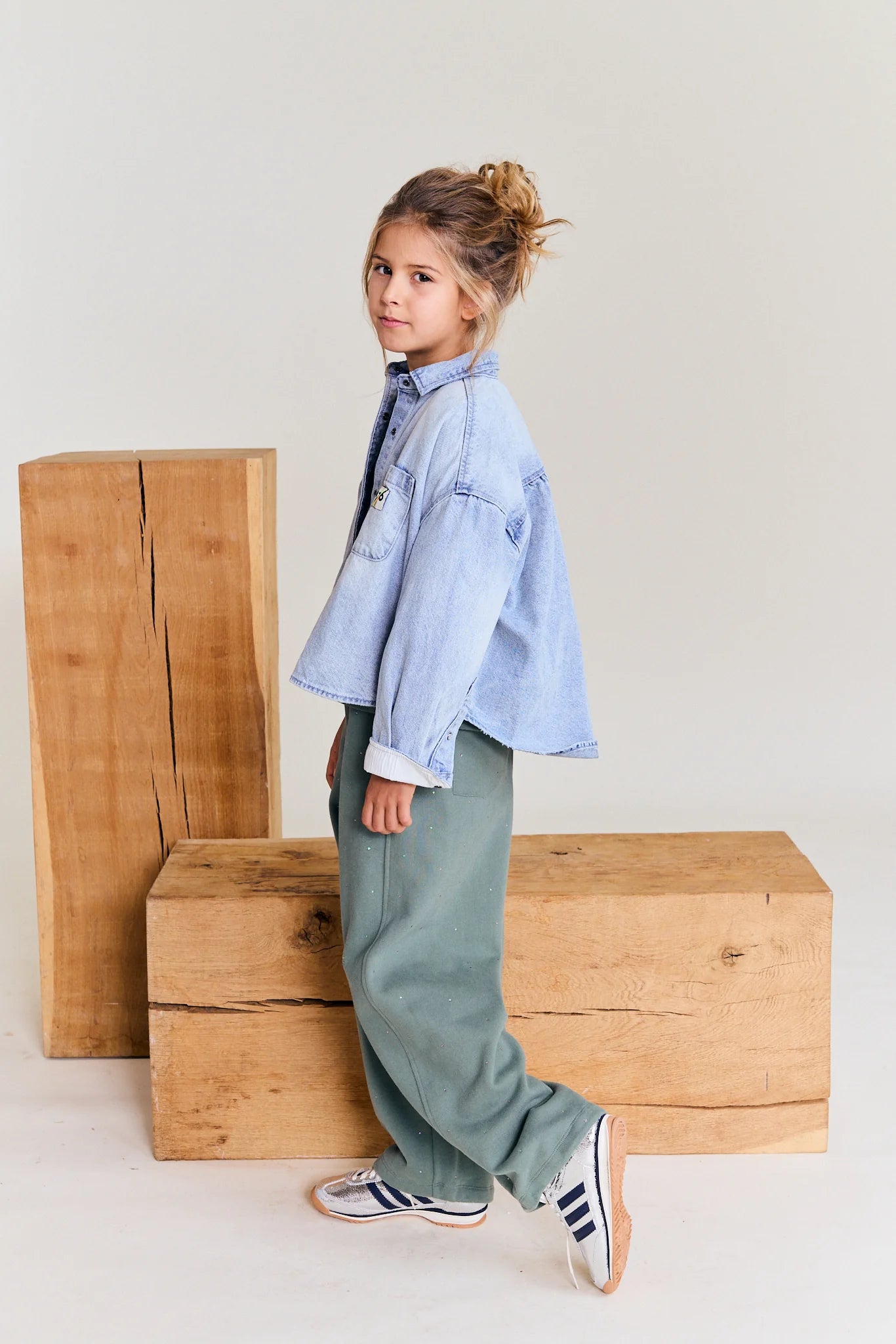 A076 | Bini Denim Blouse Light Coopers - Wash Light