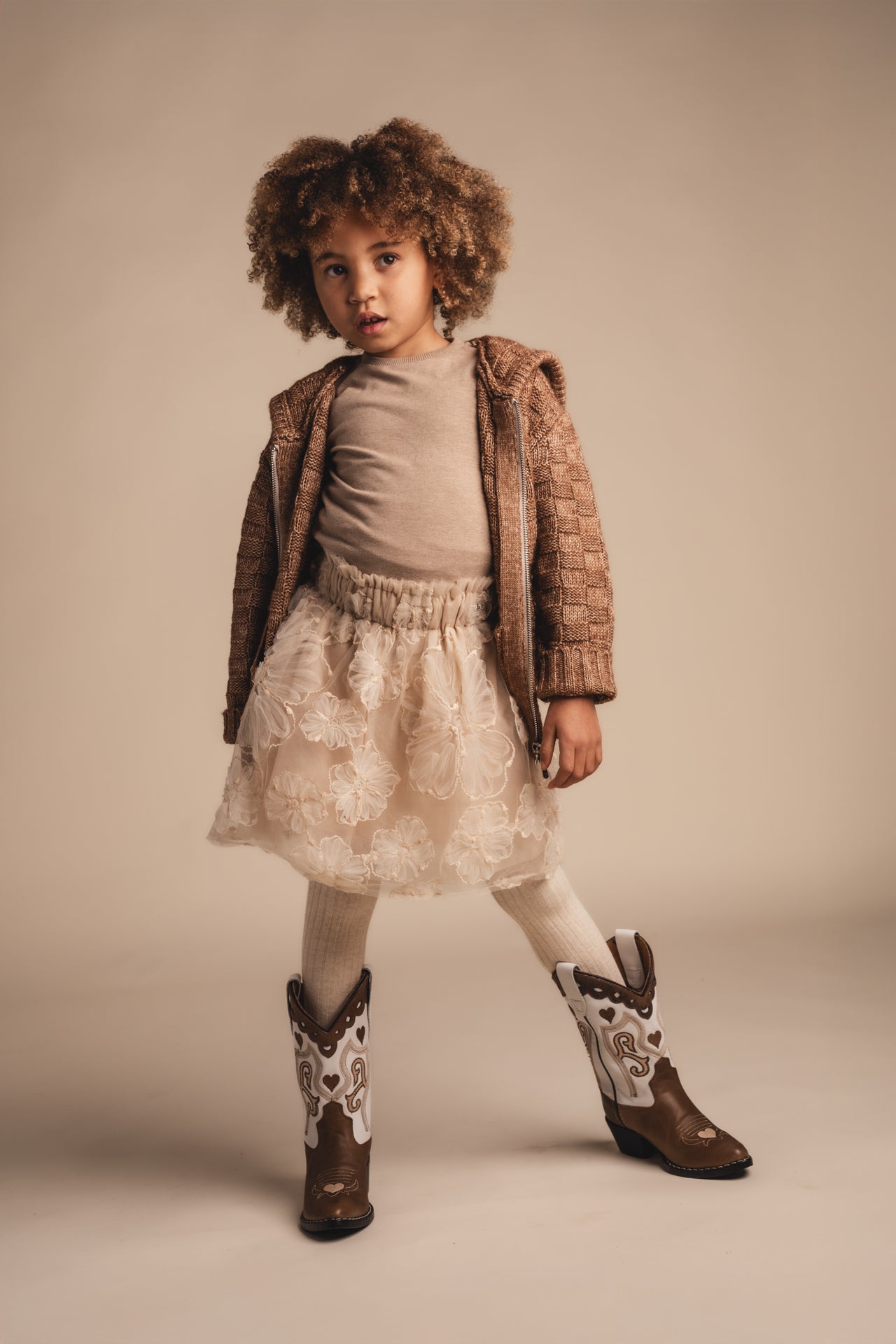 Baje | Tulle rokje Salli - Beige