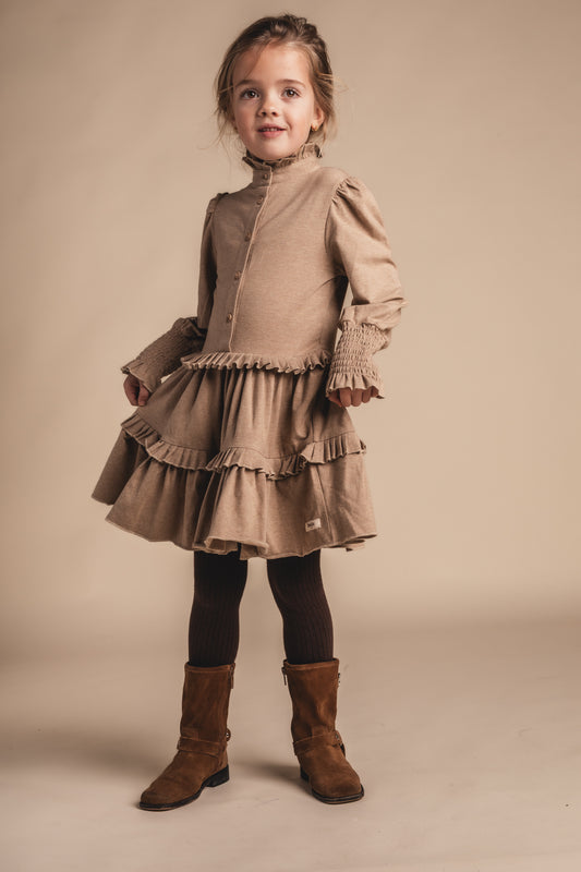 Baje | Moule jurk - Taupe light