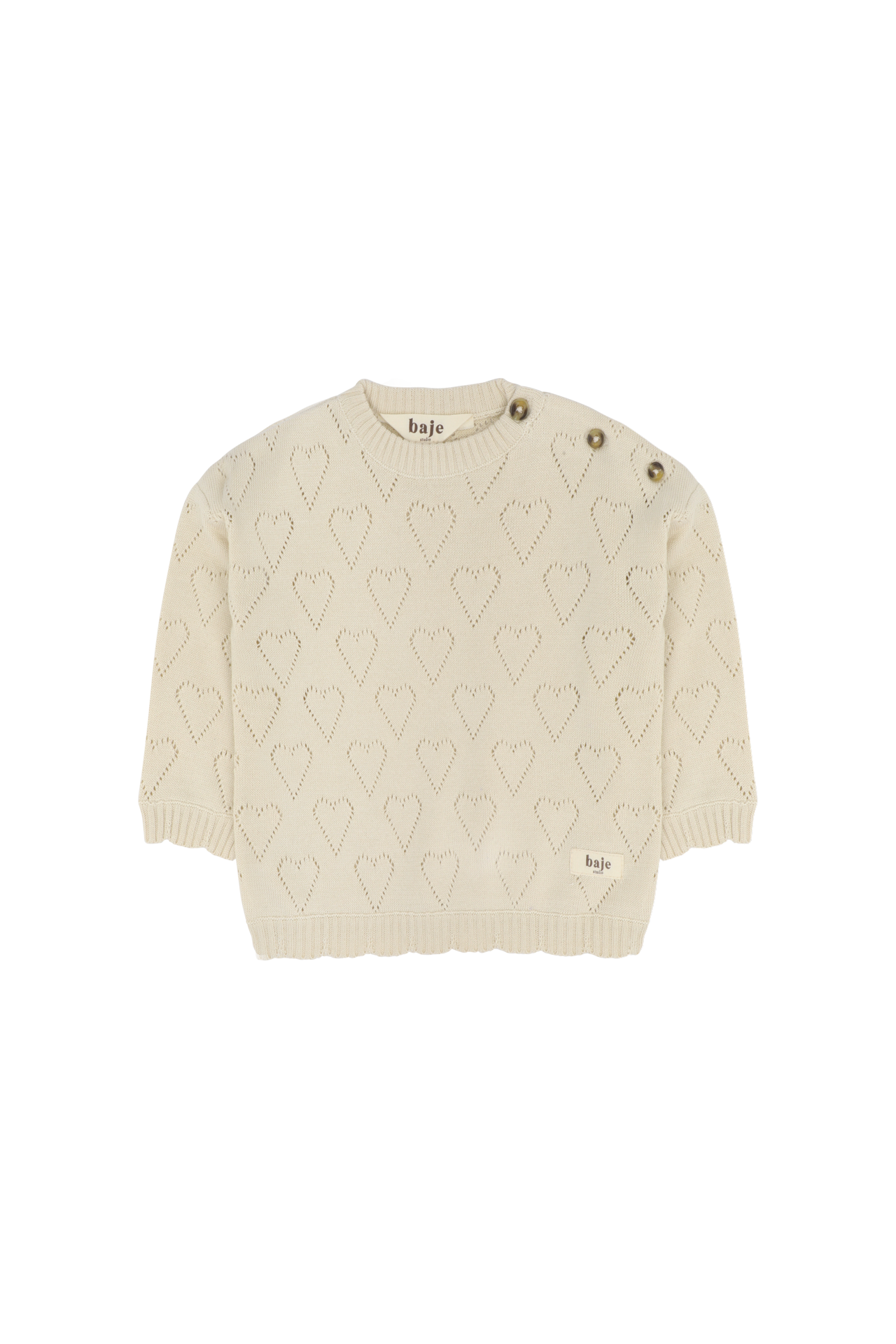Baje | Mexi trui - Creme oat