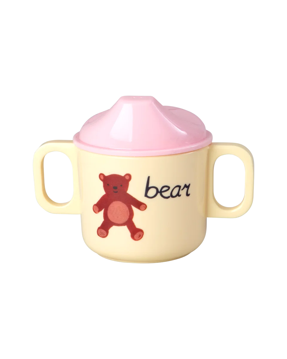 RICE | Babybeker met 2 oren Pink ABC 250 ml