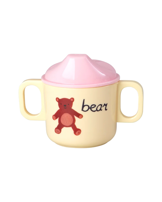 RICE | Babybeker met 2 oren Pink ABC 250 ml
