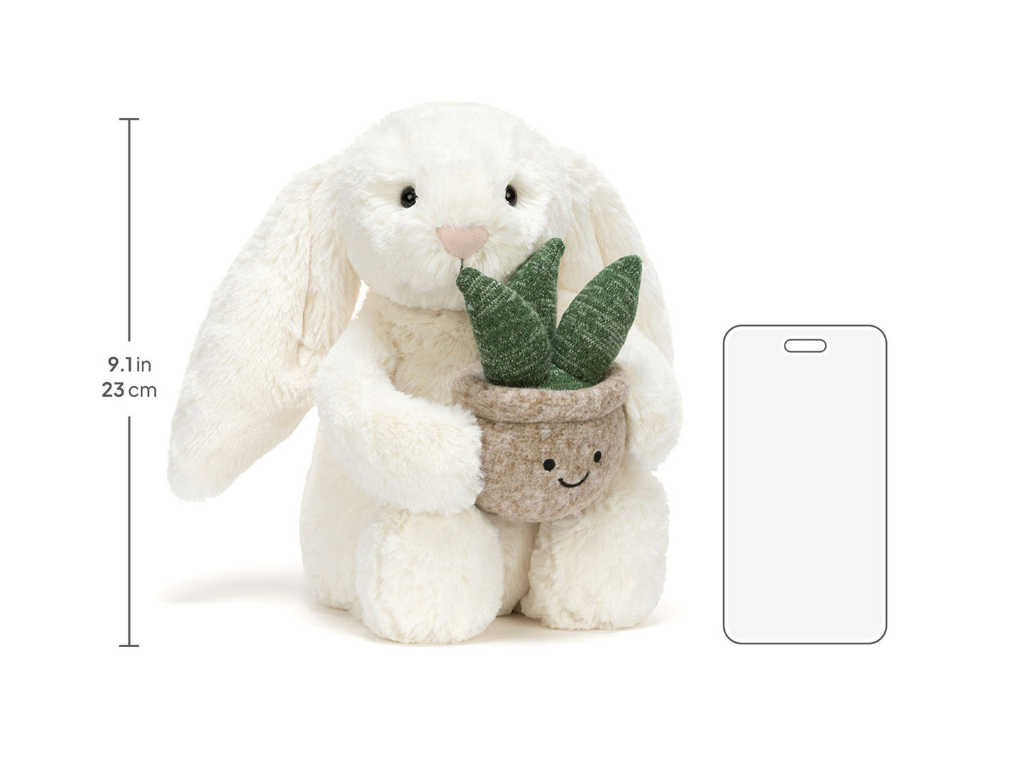 Formaat Jellycat Bunny met plant