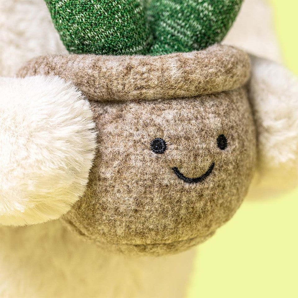 Jellycat bunny met plant detail