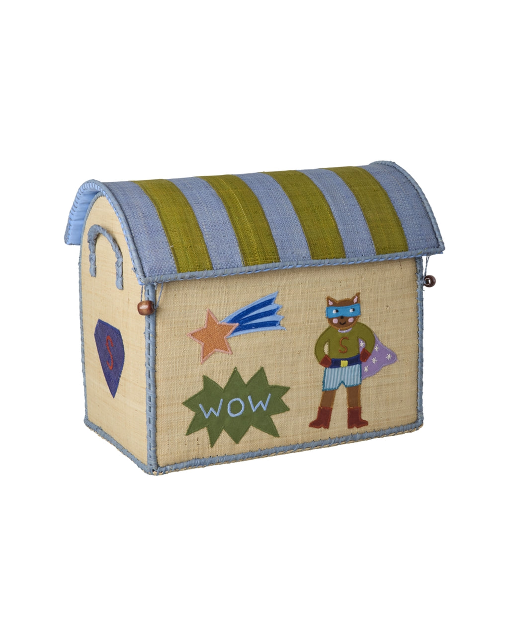 RICE | Raffia storage house - hero theme - blauw