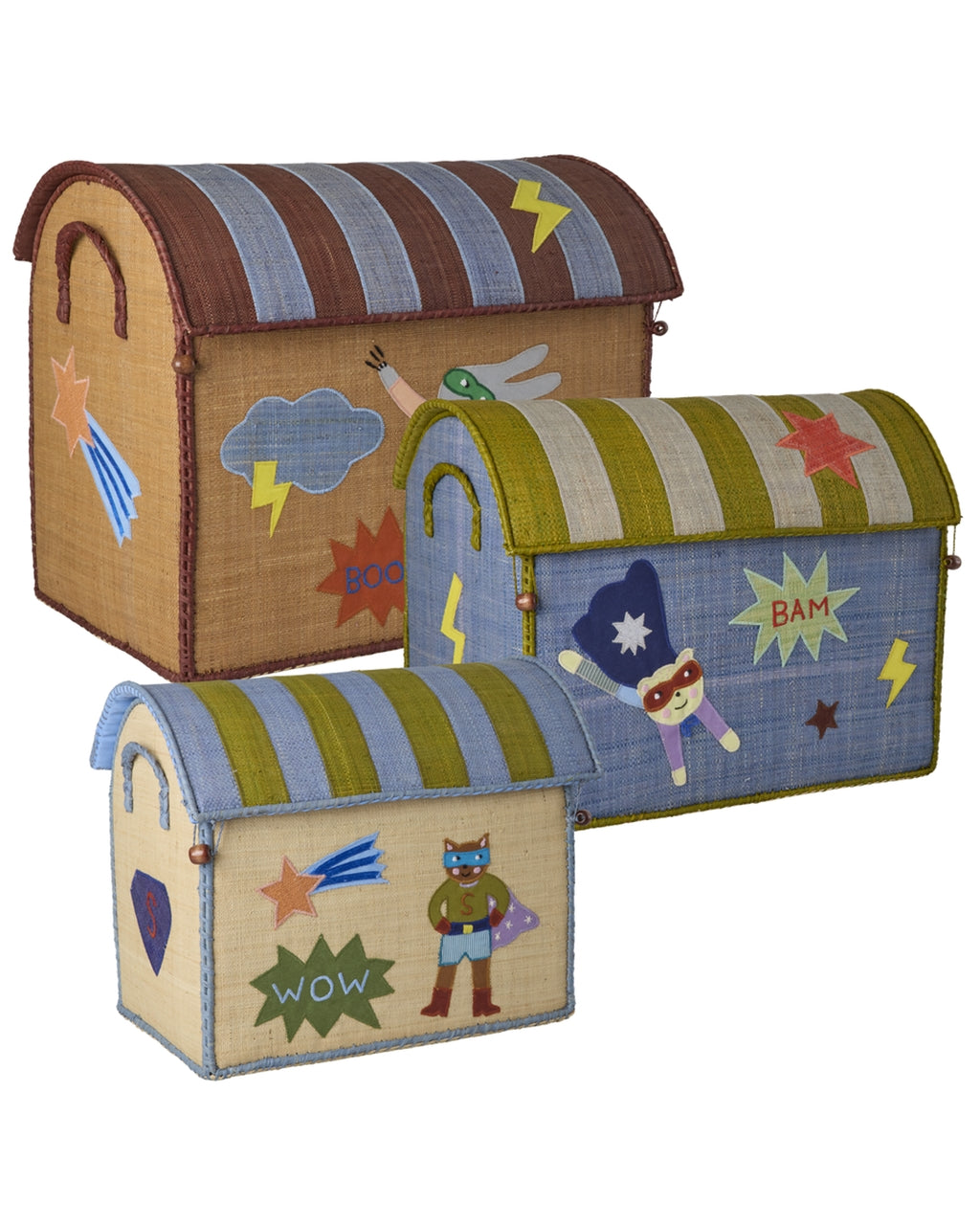 RICE | Raffia storage house - hero theme - blauw