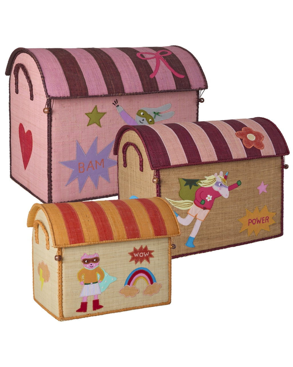 RICE | Raffia storage house - hero theme - roze