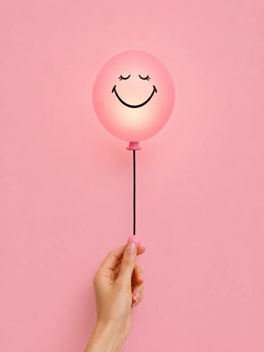 MOB | Bubbly Light Smiley World Roze - smiley lamp