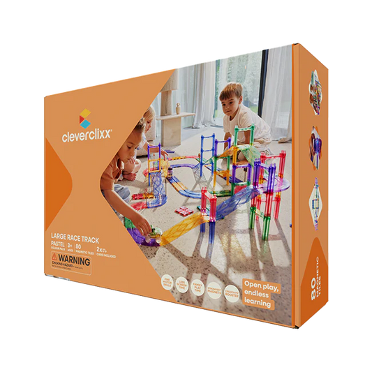Cleverclixx | Race Track Pastel Pack 80 Stuks – Magnetische Racebaan