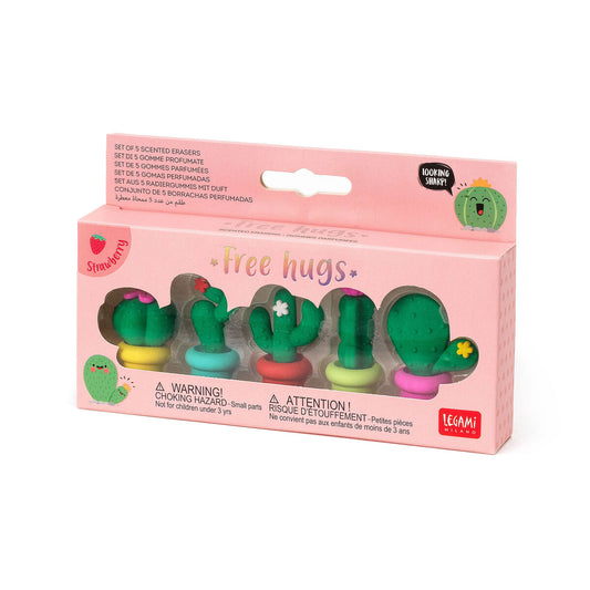 Legami | Free Hugs Geurgummetjes – Set van 5 Cactus Gummen