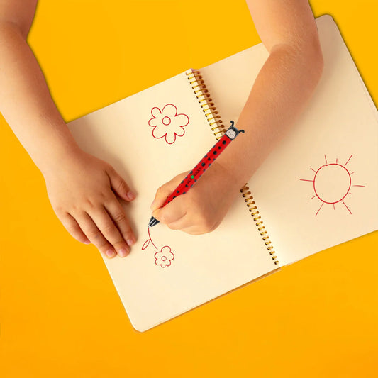 Legami | 2-Kleuren Pen Ladybug – Click&Clack (Rood/Zwart)
