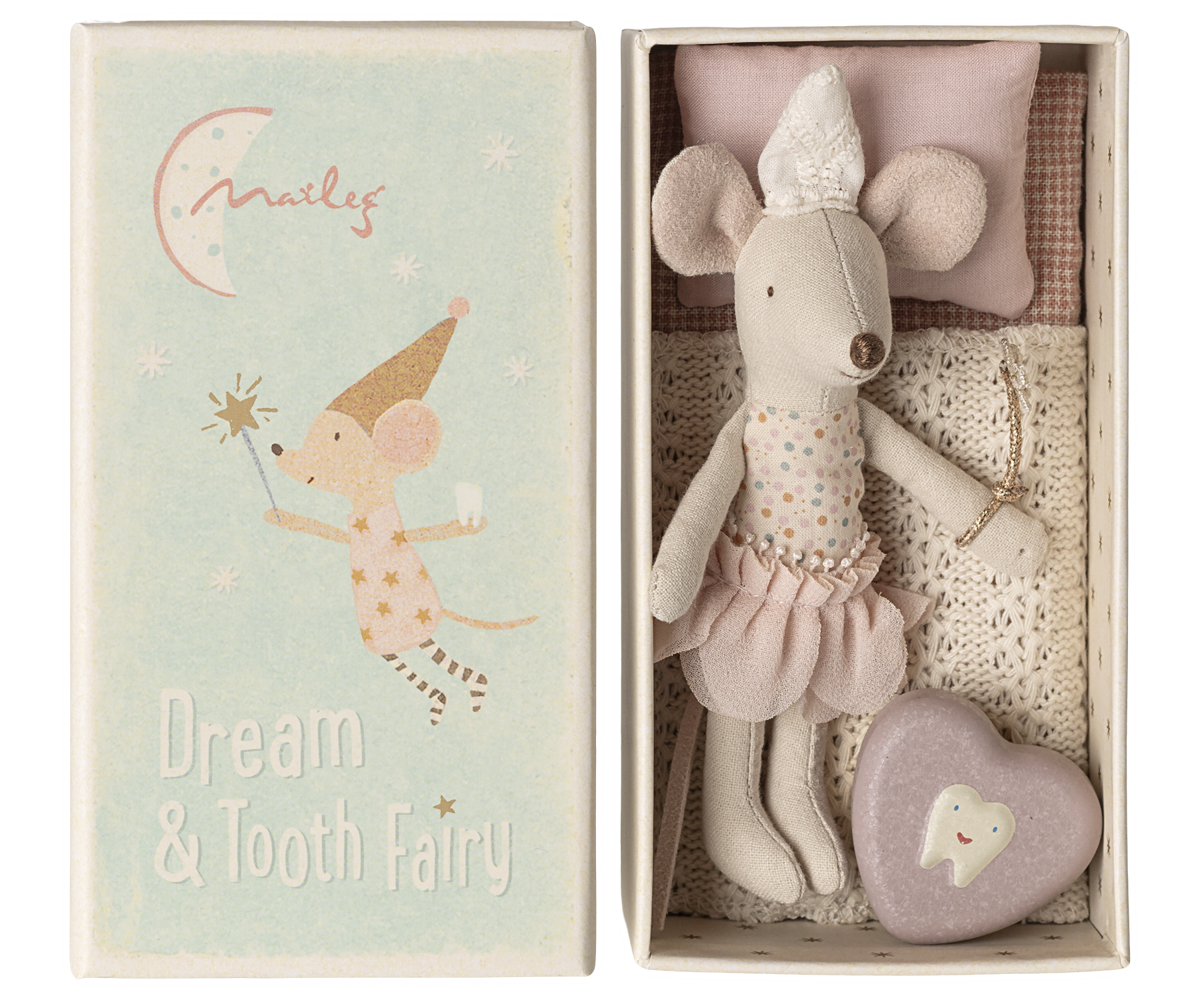 Maileg | Tooth fairy mouse, little sister in matchbox, tandenfee | 17-5107-00