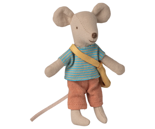 Maileg | Little Brother Mouse met Tasje | 11 cm