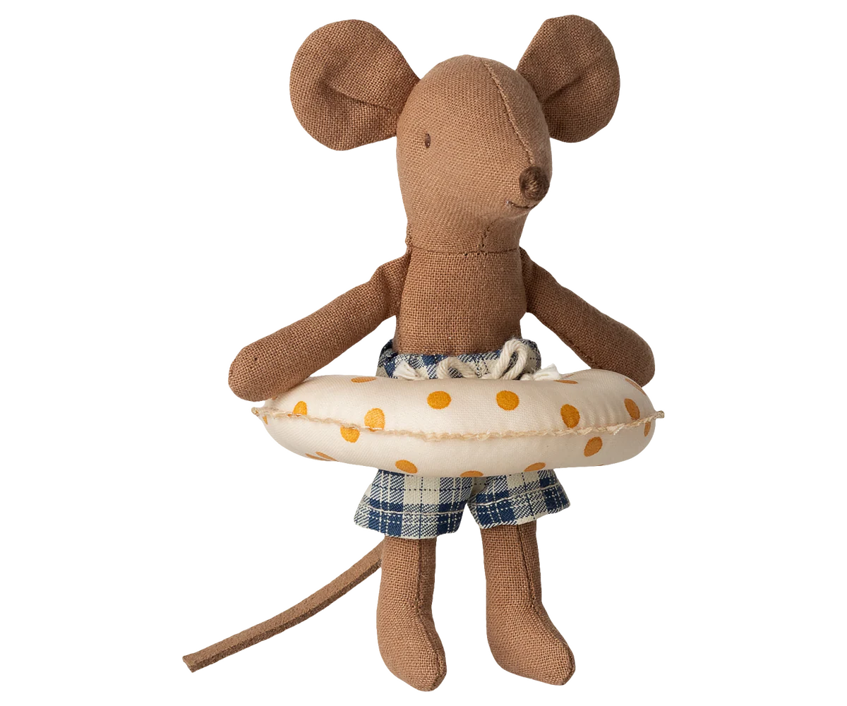 Maileg | Beach Mouse Little Brother – Yellow Dots
