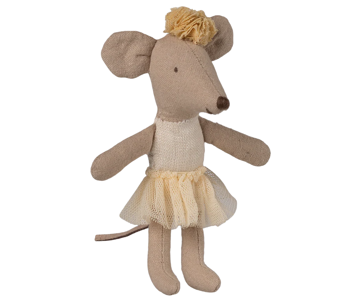 Maileg | Ballerina Mouse Little Sister – Off White