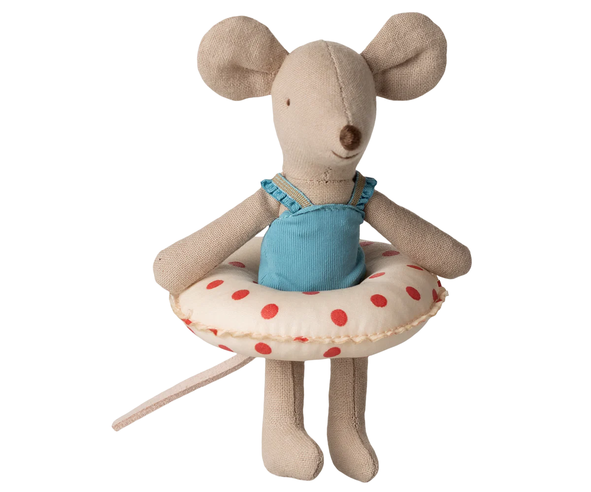 Maileg | Beach Mouse Little Sister – Red Dots