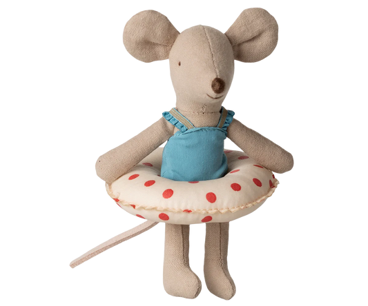 Maileg | Beach Mouse Little Sister – Red Dots