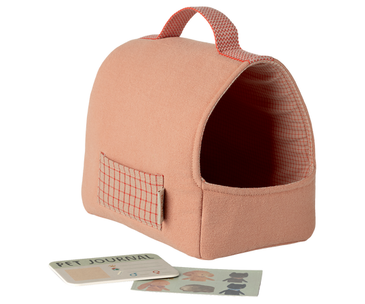 Maileg | Pet carrier, puppy draagmand, coral | 16-6915-00