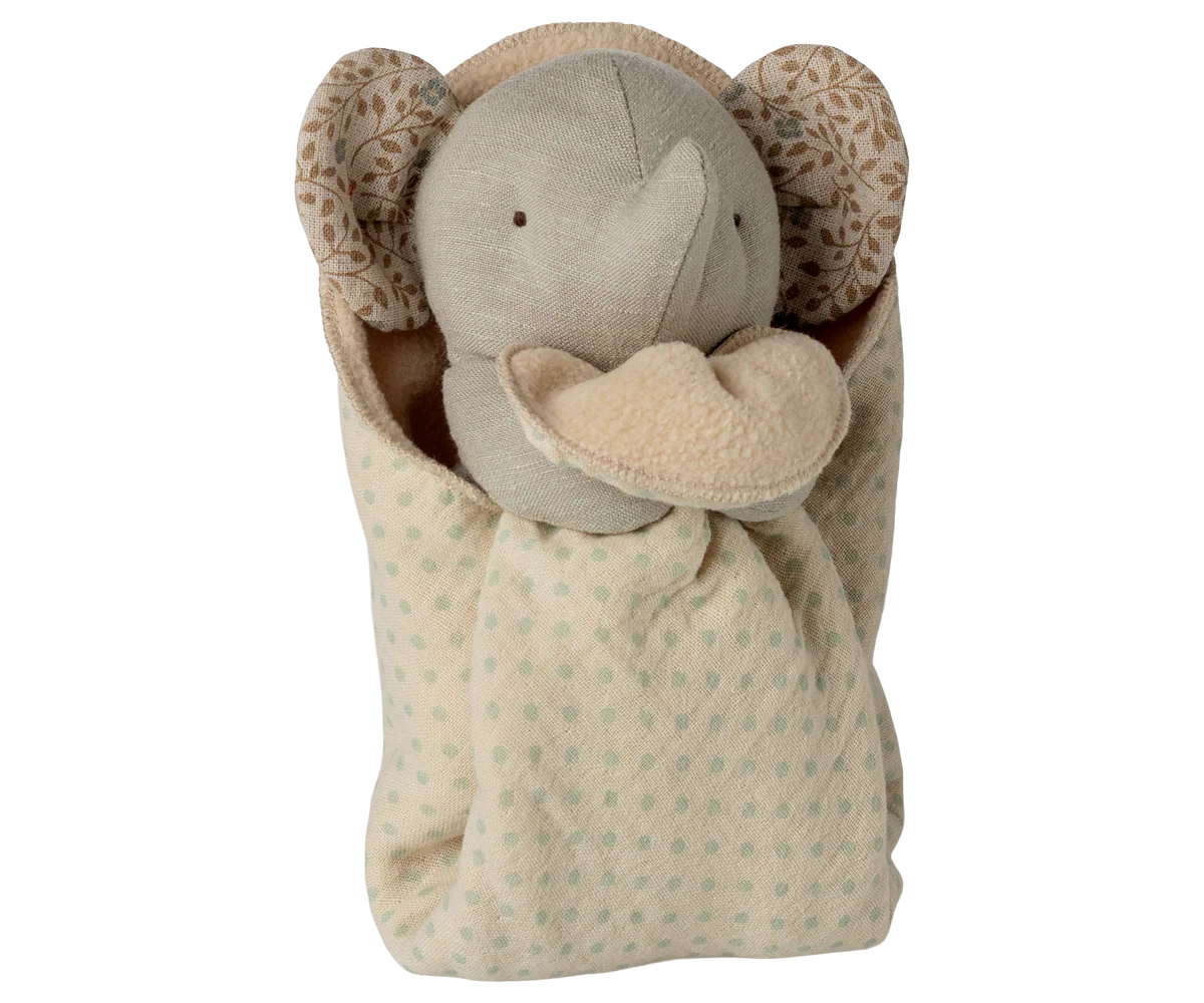 Maileg | Lullaby Friends Elephant Mini – Iron Grey
