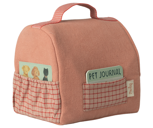 Maileg | Pet carrier, puppy draagmand, coral | 16-6915-00