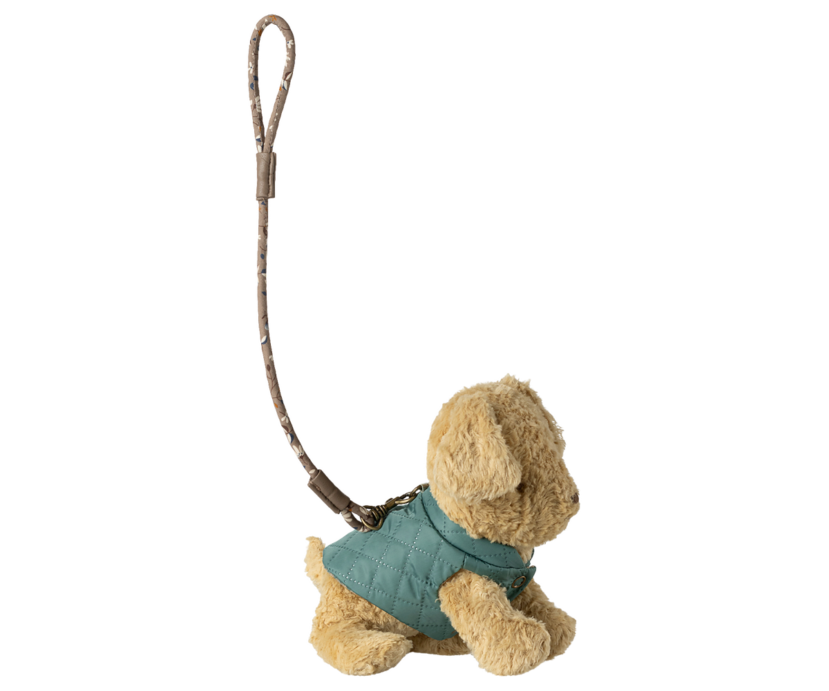 Maileg | Pet supply, puppy tuigje en riem, dark mint | 16-6913-01