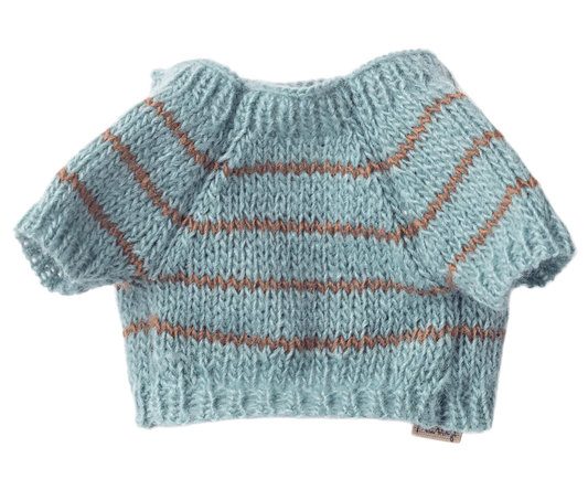 Maileg | Puppy Knitted Sweater Small – Dusty Blue