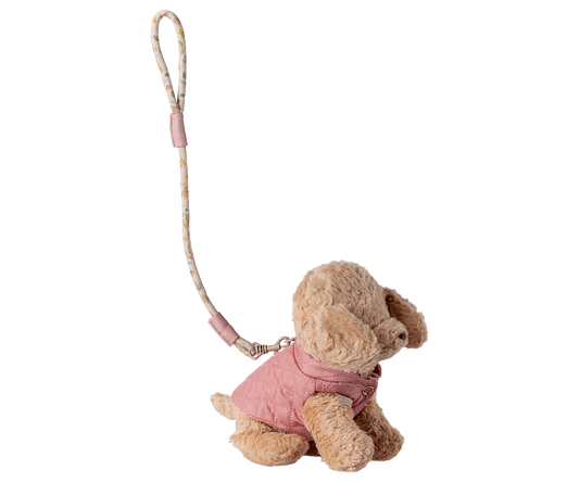 Maileg | Pet supply, puppy tuigje en riem, rose | 16-6913-00