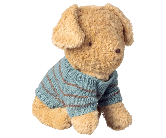 Maileg | Puppy Knitted Sweater Small – Dusty Blue