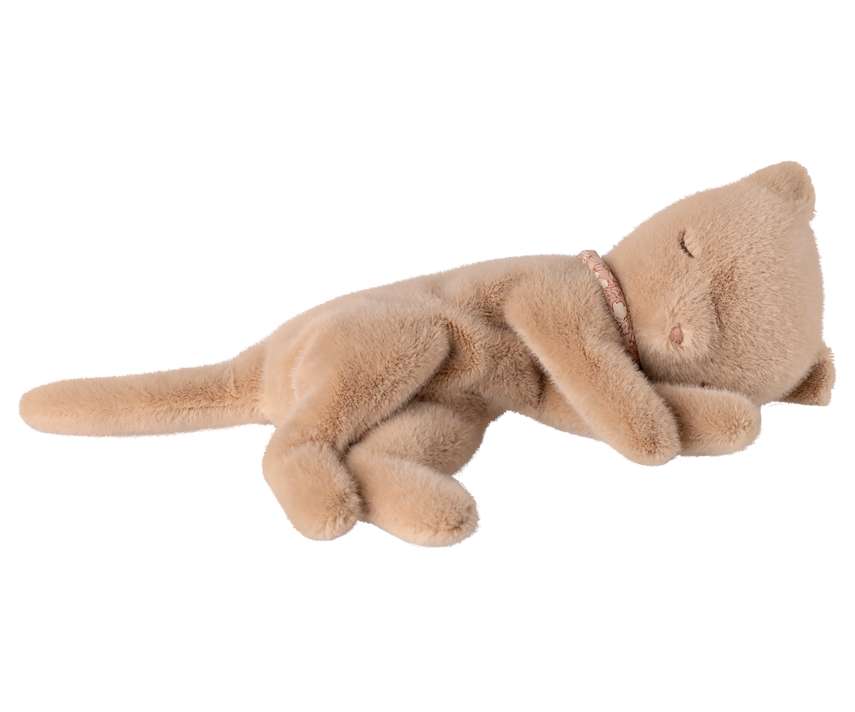 Maileg | Sleeping kitten Plush, cream peach | 16-6995-00