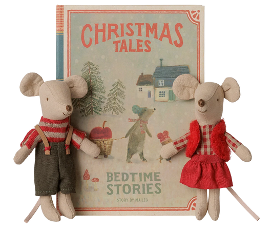 Maileg | Kerst Tweeling Muizen - Little Sister & Brother in Boek