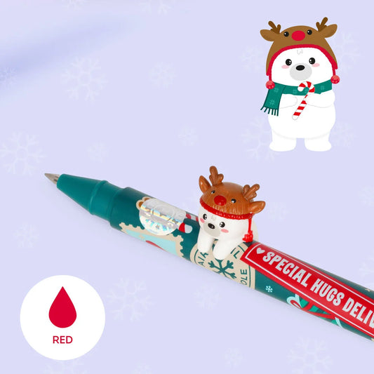 Legami | Kerst Gelpennen Set Teddy Bear & Penguin – Jingle All The Way