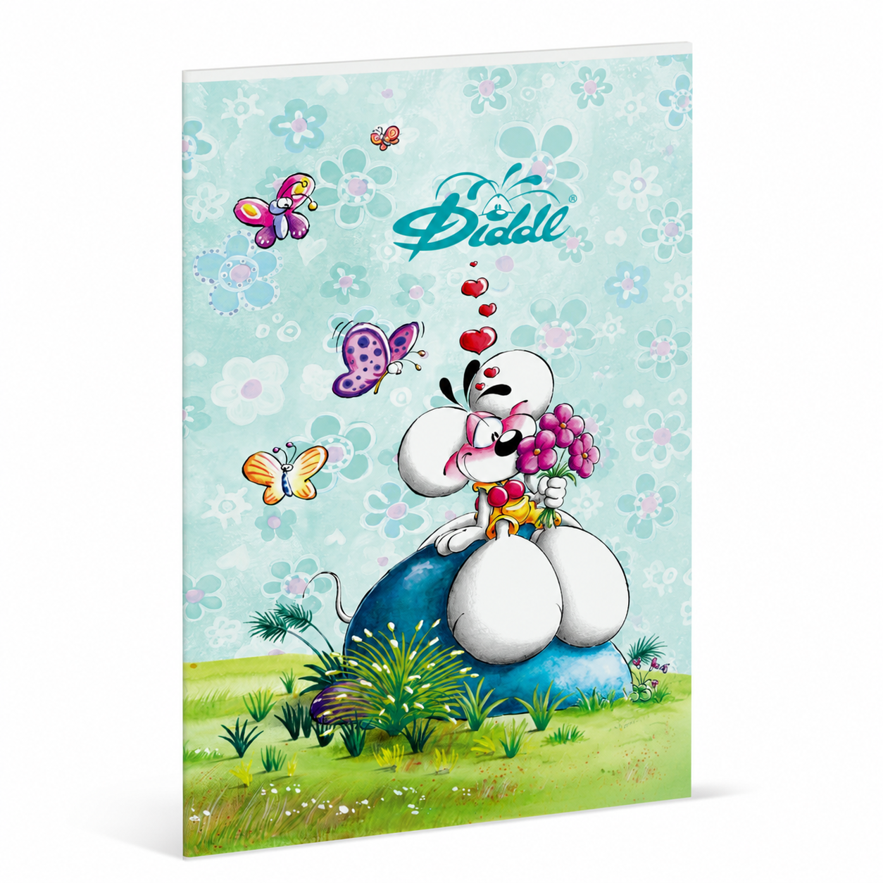 Diddl | A4 schrift met ruitjes 10mm Diddl blauw