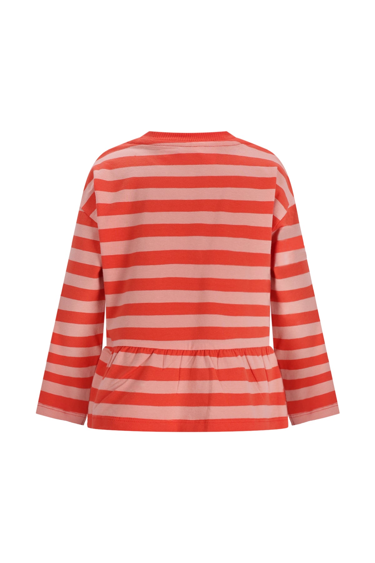 The new chapter | T-shirt Loua red pink stripes - giant steps