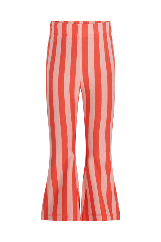 The new chapter | Flared pants Nena red pink stripes - giant steps