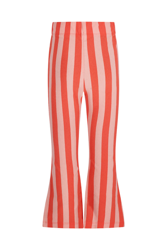 The new chapter | Flared pants Nena red pink stripes - giant steps