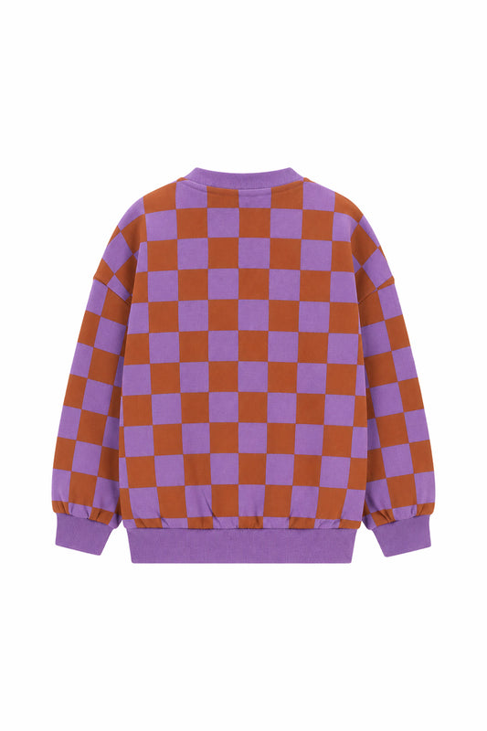 The New Chapter | Billie sweater bordeaux check