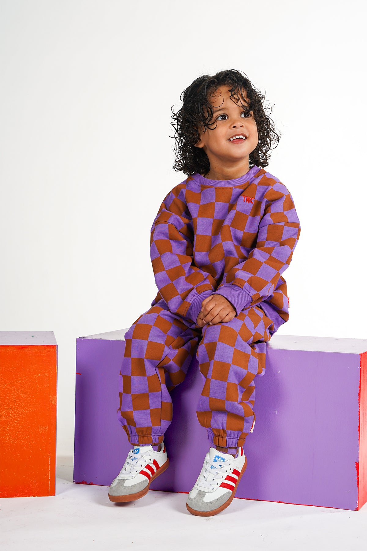 The New Chapter | Billie sweater bordeaux check