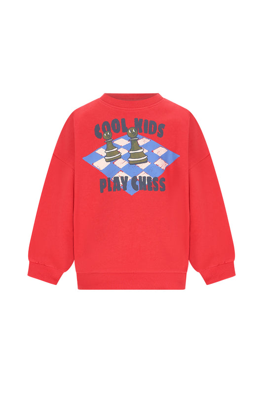 The New Chapter | Billie sweater rood met print