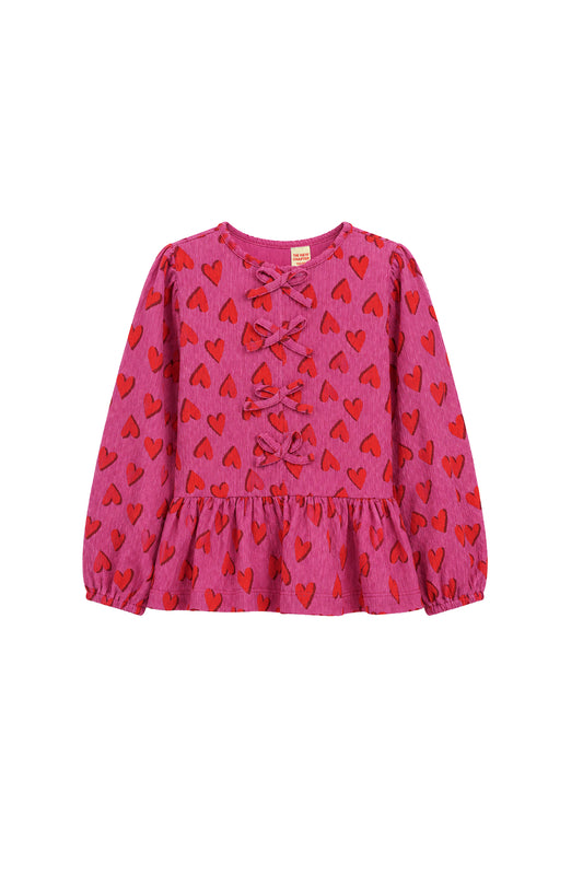 The New Chapter | Izzy blouse rood met print