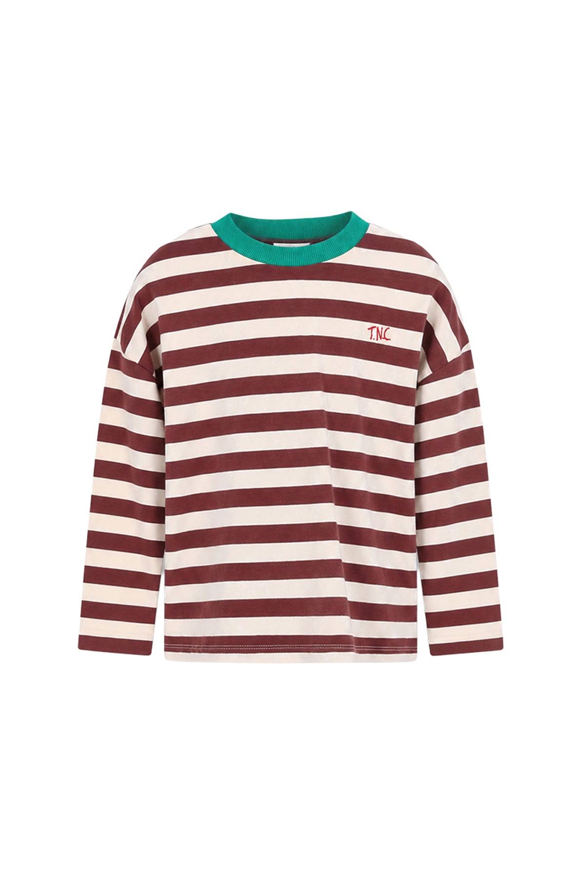 The New Chapter | Lou longsleeve bruin-ecru gestreept