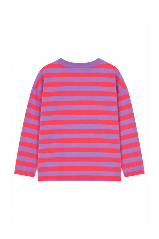 The New Chapter | Lou longsleeve rood-blauw gestreept