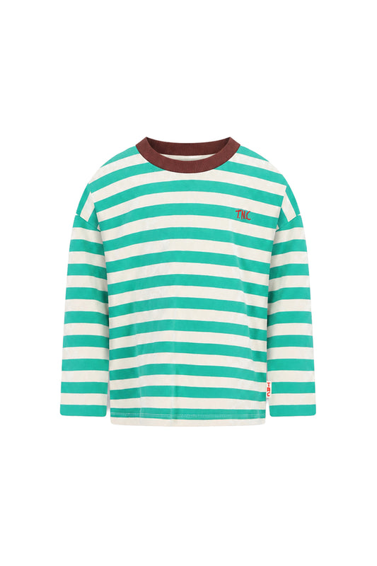 The New Chapter | Lou longsleeve groen-ecru gestreept