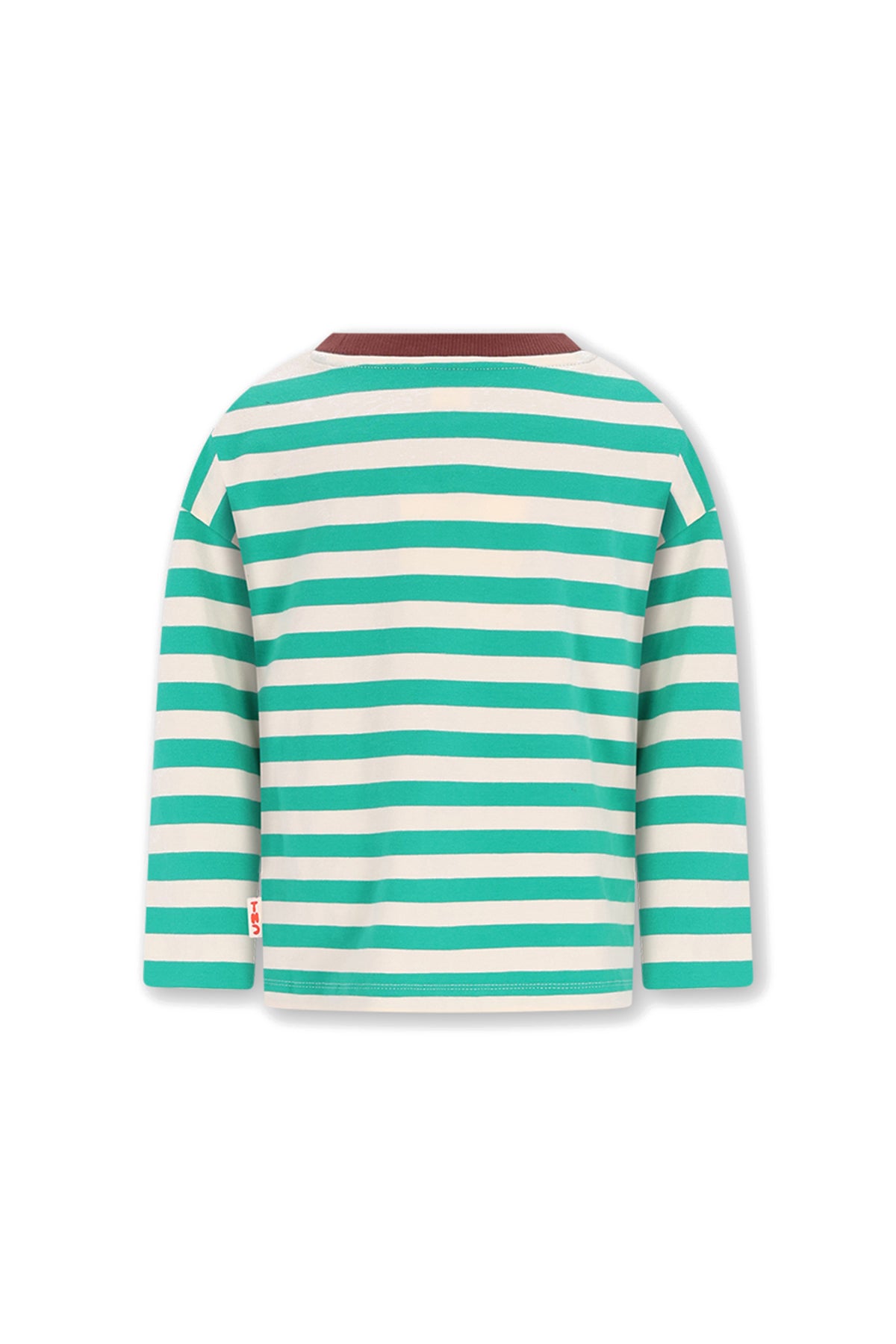 The New Chapter | Lou longsleeve groen-ecru gestreept