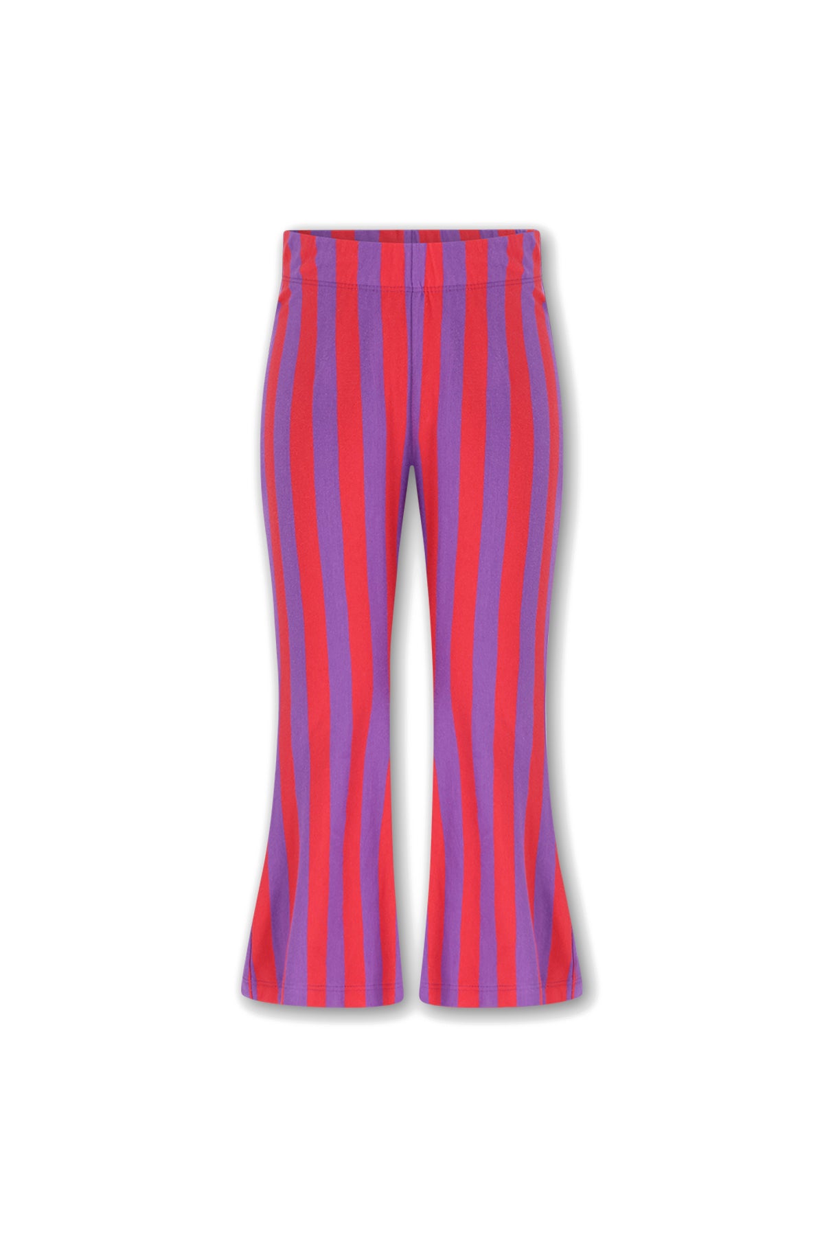 The New Chapter | Nena flared broek rood-paars gestreept