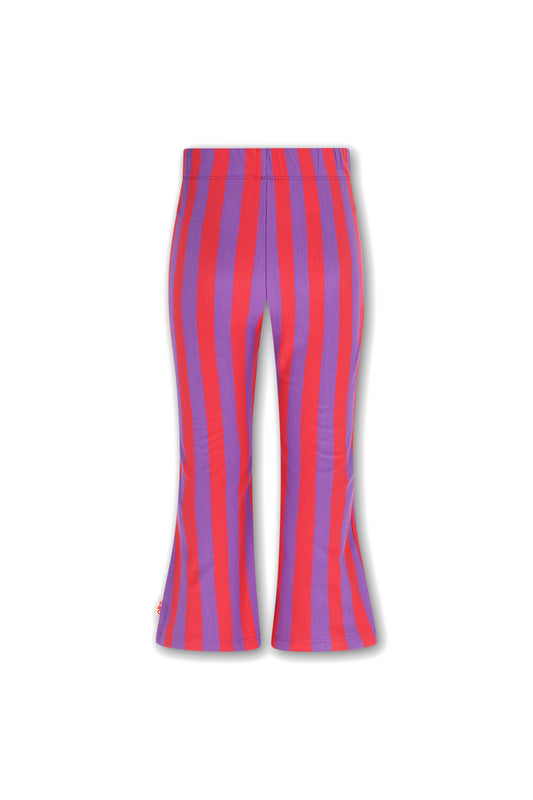 The New Chapter | Nena flared broek rood-paars gestreept